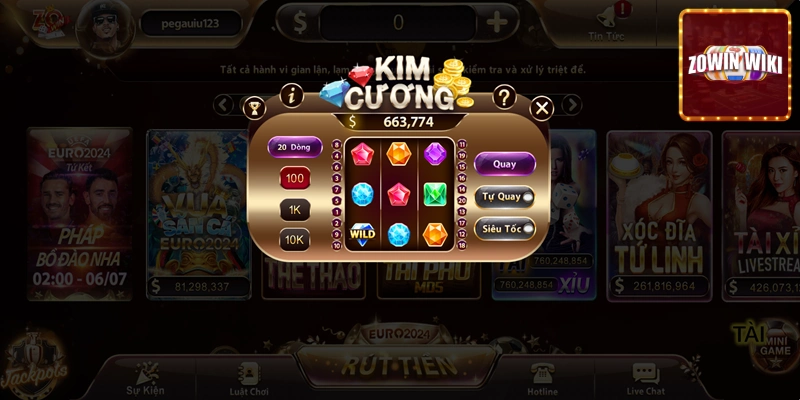 Game kim cương zowin tuy đơn giản nhưng cực kỳ bùng nổ